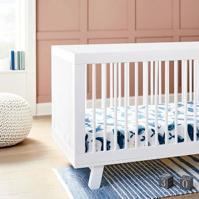 Fitted Jersey Crib Sheet Whales - Solid Blue - 2pk - Cloud Island™