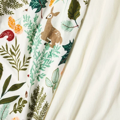 Fitted Jersey Crib Sheet Fauna - Solid Gray - Cloud Island™ - Image 2