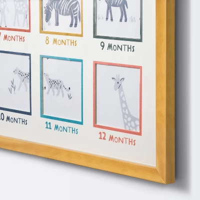 Milestone 4" X 4" Image Opening Picture Frame - Multi Bright With Natural Frame - Cloud Island™ - Image 2