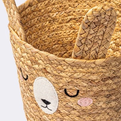 Braided Water Hyacinth Small Round Storage Basket - Rabbit - Cloud Island™ - Image 2