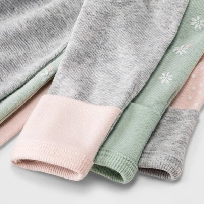 Baby Girls' 3pk Basic Romper - Cloud Island™ Green Preemie - Image 3