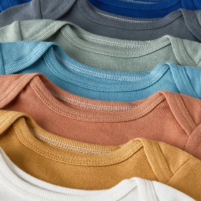 Baby 7pk Short Sleeve Bodysuit - Cloud Island™ Orange - Image 2