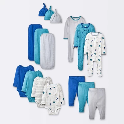Baby Boys' 16pk Layette Gifting Bundle - Cloud Island™ Blue - Image 5