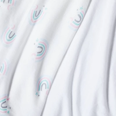 Fitted Jersey Crib Sheet Love To Dream - Rainbows/White - 2pk - Cloud Island™ - Image 2