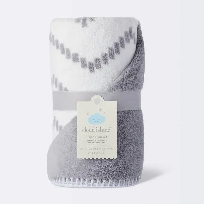 Plush Baby Blanket - Chevron - Gray - Cloud Island™ - Image 3