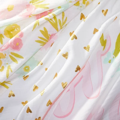 Muslin Swaddle Blankets Floral 3pk - Cloud Island™ Pink - Image 2