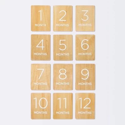 Monthly Milestone Cards - Natural Wood - Cloud Island™ - Image 2