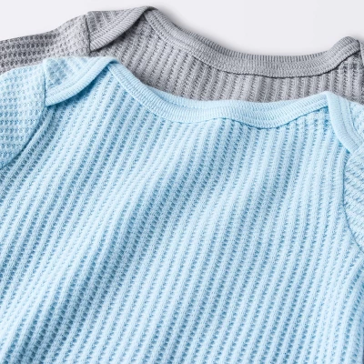 Baby Boys' 2pk Basic Waffle Gowns - Cloud Island™ Gray - Image 2