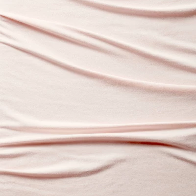 Polyester Rayon Fitted Crib Sheet - Light Pink - Cloud Island™ - Image 2