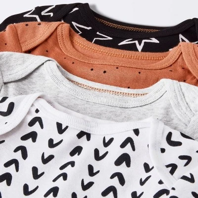 Baby 4pk Short Sleeve Bodysuit - Cloud Island™ Black - Image 2