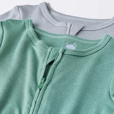 Baby Boys' 2pk Premium Romper - Cloud Island™ Green - Image 2