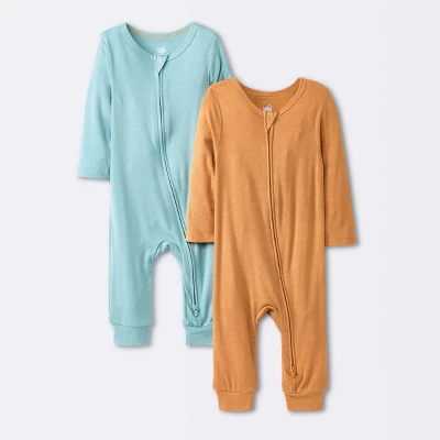 Baby Boys' 2pk Premium Romper - Cloud Island™ Green - Image 5