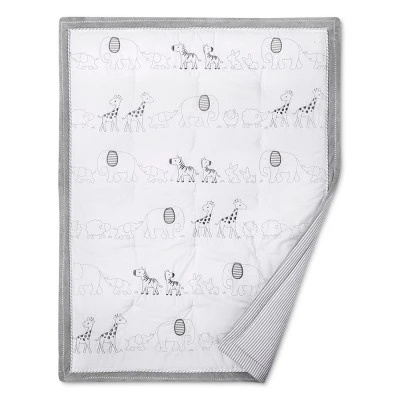 Crib Bedding Set Two By Two 4pc - Cloud Island™ Gray